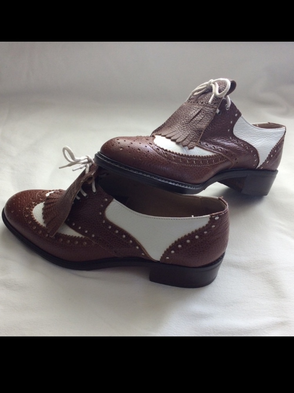 Kenneth Cole wing tip shoe removable kiltie sz 7 1/2